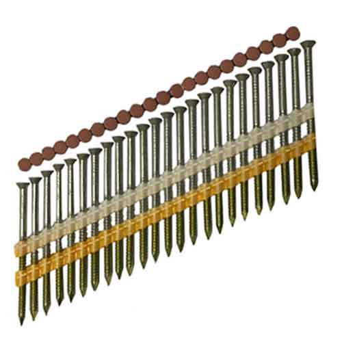 Simpson S11A237KJS 2-3/8" X .120" Type 304 Stainless Sienna Head R.S. Strip Nails (1,000/Box)