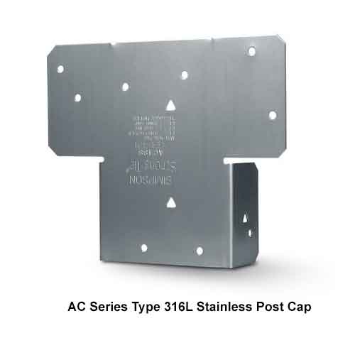 Simpson Strong-Tie AC4 Post Caps - Stainless Steel