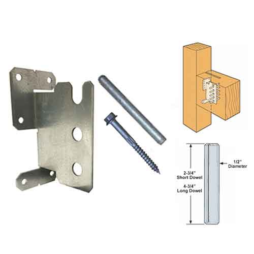 Simpson Strong-Tie CJT3ZS Concealed Joist Ties - Short Pins