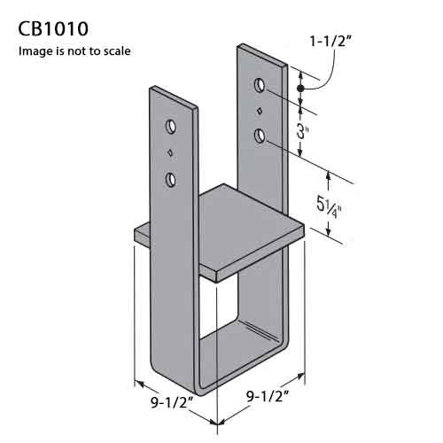 Simpson Strong-Tie CB1010 Column Base Dimensions
