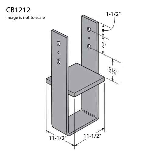 Simpson Strong-Tie CB11212 Column Base Dimensions