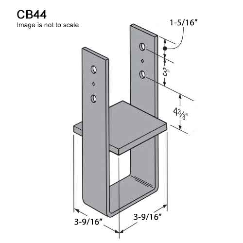 Simpson Strong-Tie CB44 Column Base Dimensions