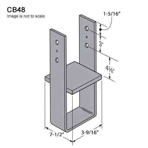 Simpson Strong-Tie CB46 Column Base Dimensions