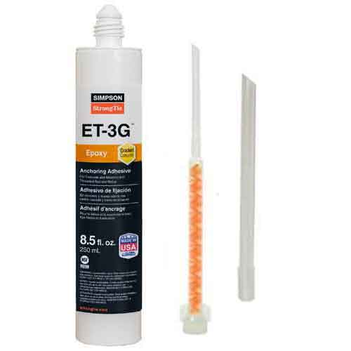 Simpson Strong-Tie ET3G10 8.5 oz. Single Cartridge Epoxy Anchoring Adhesive
