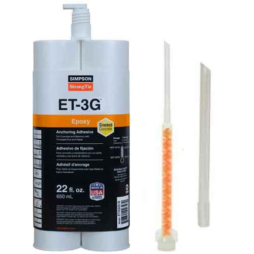 Simpson Strong-Tie ET3G22-N 22 oz. Dual Cartridge Epoxy Anchoring Adhesive (12 Case Special)