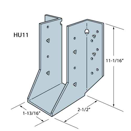 Simpson Strong Tie HU11 Structural Compsite Lumber Hangers Dimensions
