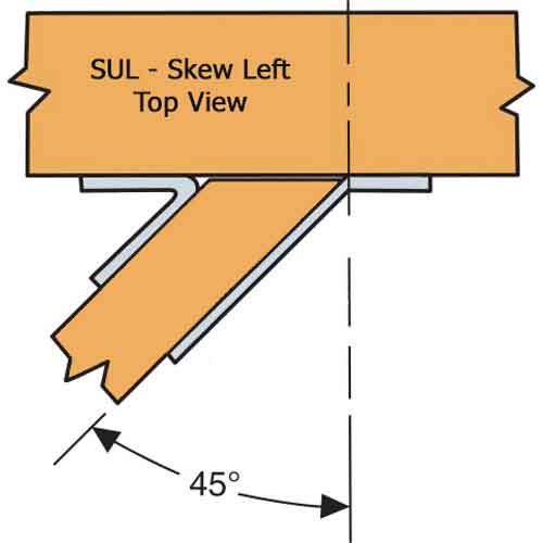 Simpson Strong-Tie SUL Skewed Left Joist Hanger - Top View