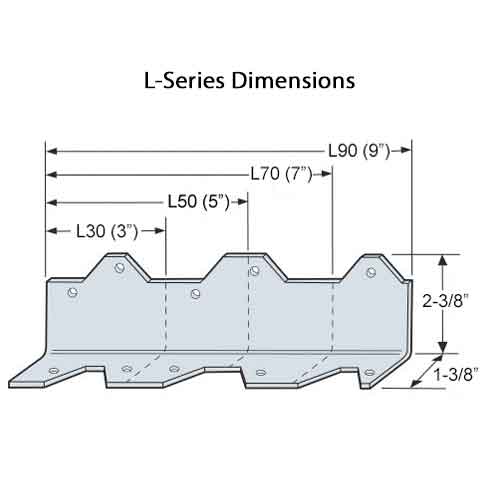 Simpson L Series Reinforcing Angle Dimensions