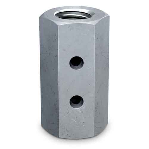 Simpson Strong-Tie CNW7/8-7/8-OST (7/8" to 7/8") Coupling Nut with Witness Hole