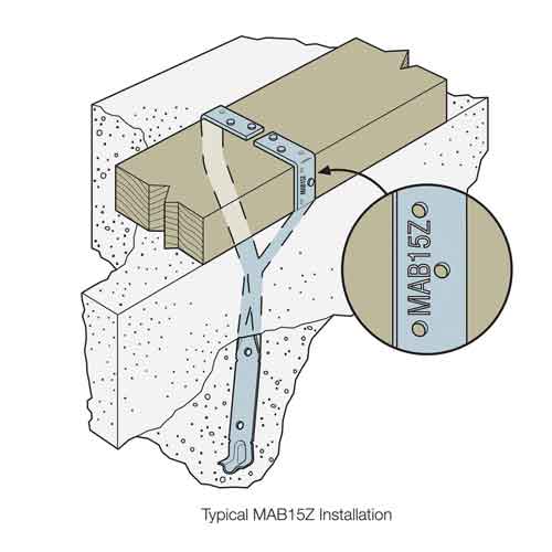 Simpson Strong-Tie MAB15 Typical Installation