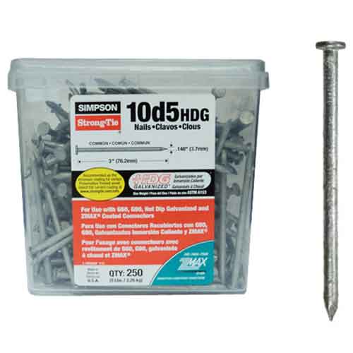 Simpson Strong-Tie Round 1-1/2 Wood Joer Nail Smooth Hot-Dipped Steel 8D 10 Ga 