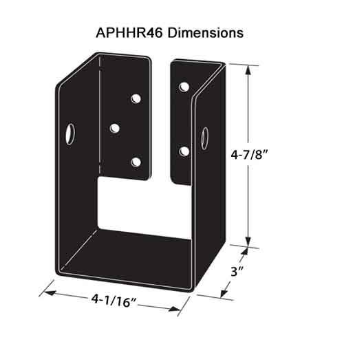 APHH46R Joist Hanger Dimensions