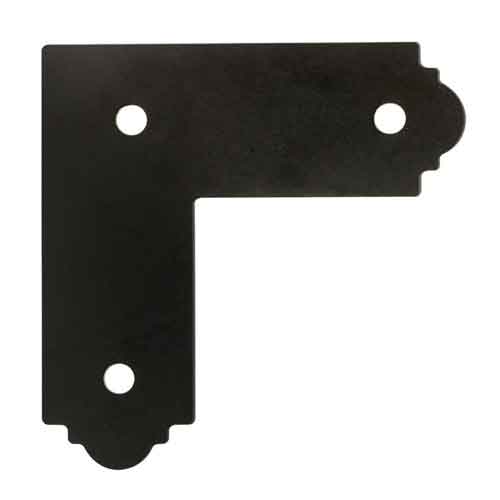 Black 6 National Hardware N800-007 Decorative Joist Tie Outdoor Reinforcement Hardware Accents Brackets and Bracers for Pergolas Gazebos Garden Arches and Raised Garden Beds 1 1/2 X 5 X 10 Hartley 