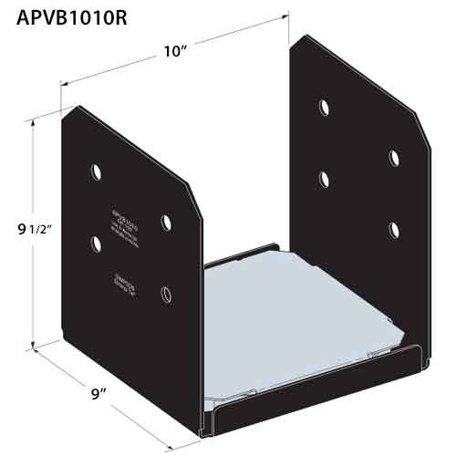 Simpson Strong-Tie APVB1010 Avant Outdoor Accent Dimensions