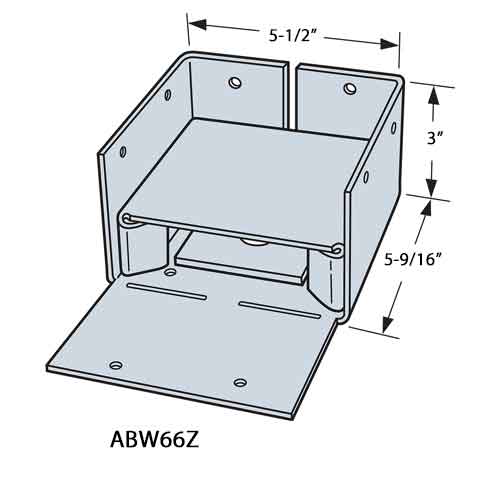 Simpson Strong-Tie ABW66Z Dimensions
