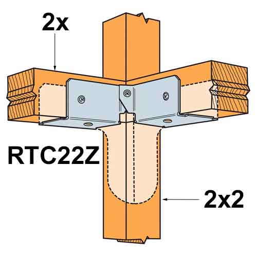 Simpson Strong-Tie RTC22Z Rigid Tie - Installed