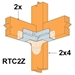 Simpson Strong-Tie RTC2Z Rigid Tie - Installed