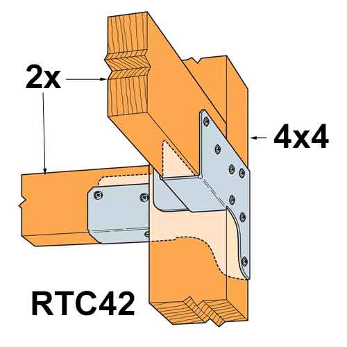 Simpson Strong-Tie RTC42 Rigid Tie - Installed