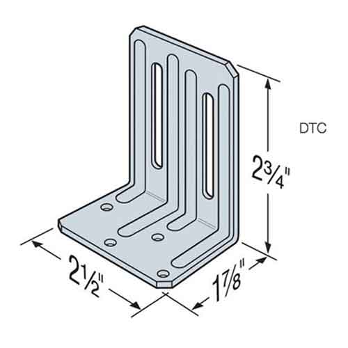 Simpson DTC Roof Truss Clips Dimensions