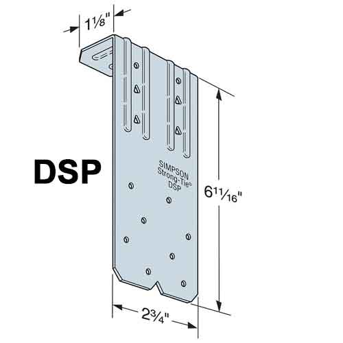 Simpson Strong-Tie DSP Double Stud Plate Dimensions