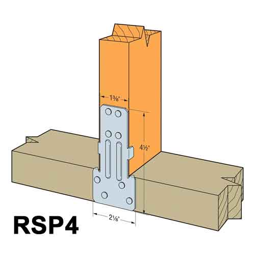 Simpson Strong-Tie RSP4 Reversible Stud Plate - Dimensions