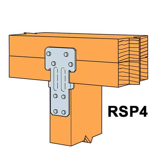 Simpson Strong-Tie RSP4 Reversible Stud Plate - Installed