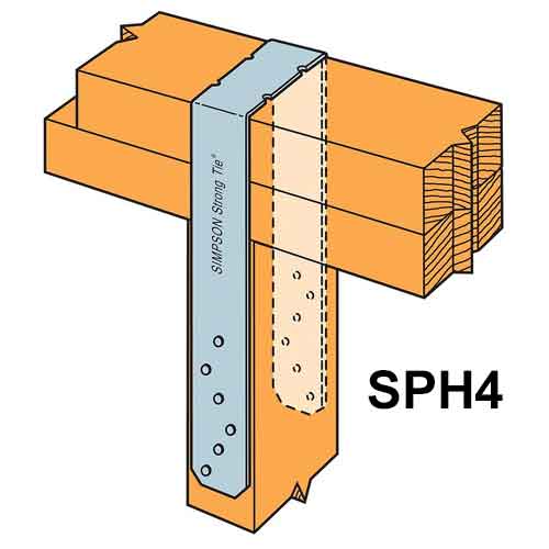 Simpson Strong-Tie SPH4 Heavy Stud Plate Tie - Top Plate Installed