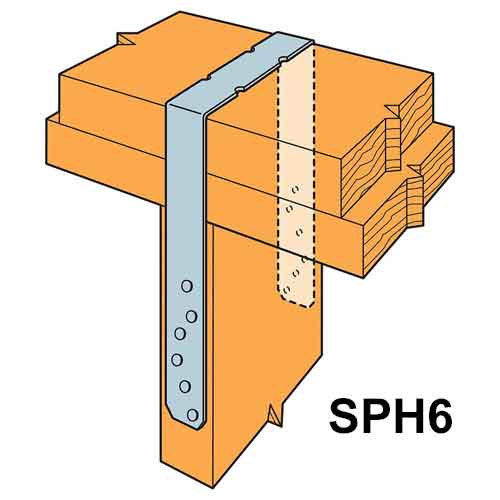 Simpson Strong-Tie SPH6 Heavy Stud Plate Tie - Top Plate Installed