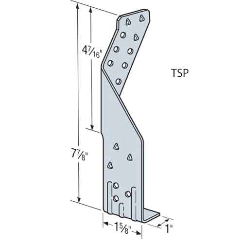 Simpson Strong-Tie TSP Stud Plate Dimensions