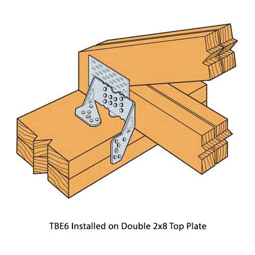 Simpson TBE Truss Bearing Enhancer 2 x 8 wall top plate