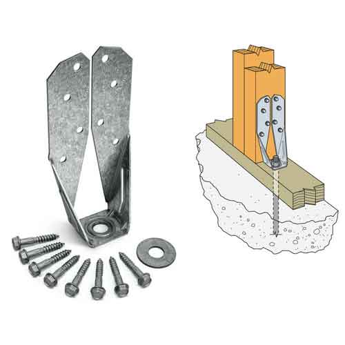 Simpson Strong-Tie DTT2SS-SDS2.5 Stainless Steel Deck Tie Kit with 2-1/2" Screws
