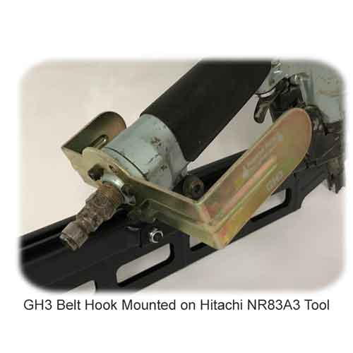 GH3 Belt Hanger installed on Hitachi NR83A3 Tool